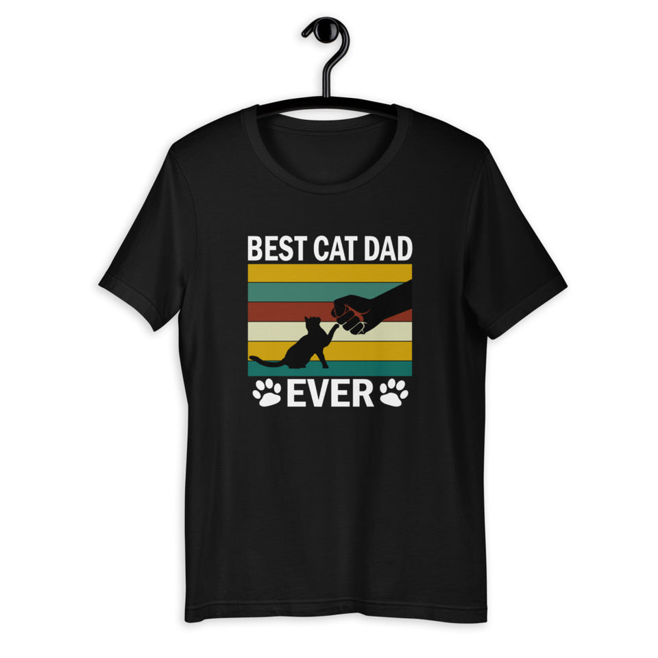 Vintage Best Cat Dad Ever Unisex T-Shirt