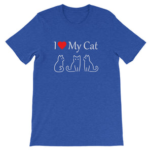 I Love My Cat Short-Sleeve Unisex T-Shirt