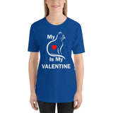 My Cat Is My Valentine Kitten Heart lover Valentines Day Unisex T-Shirt