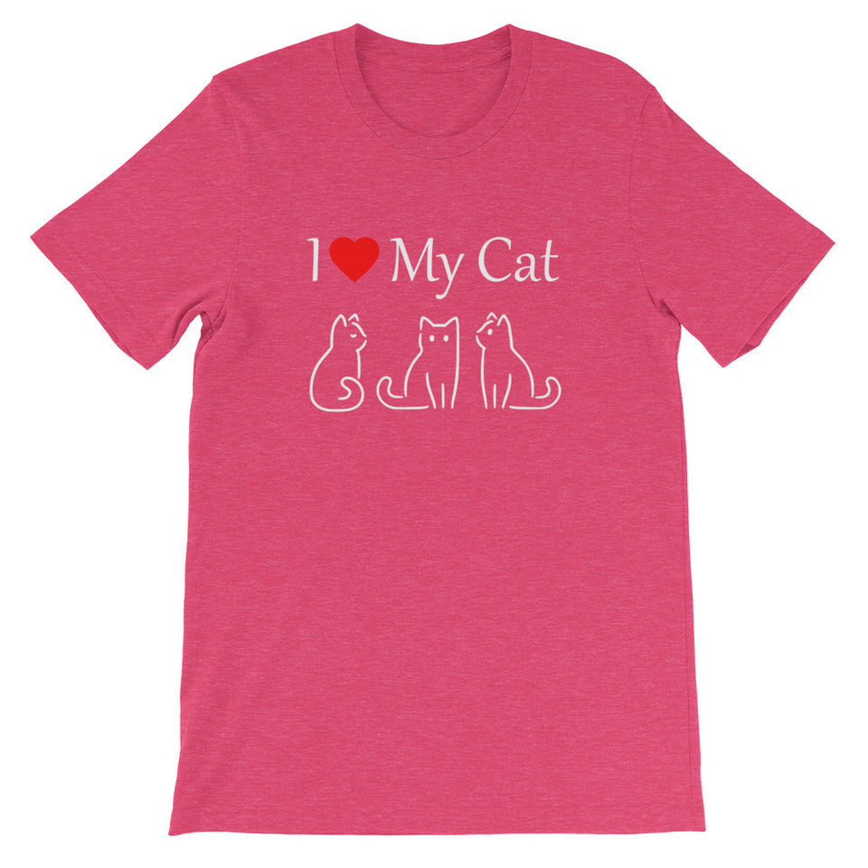 I Love My Cat Short-Sleeve Unisex T-Shirt