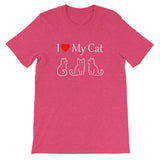 I Love My Cat Short-Sleeve Unisex T-Shirt