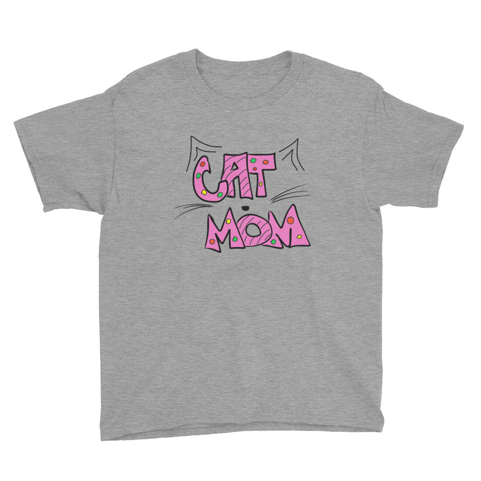 Cat Mom Youth Short Sleeve T-Shirt