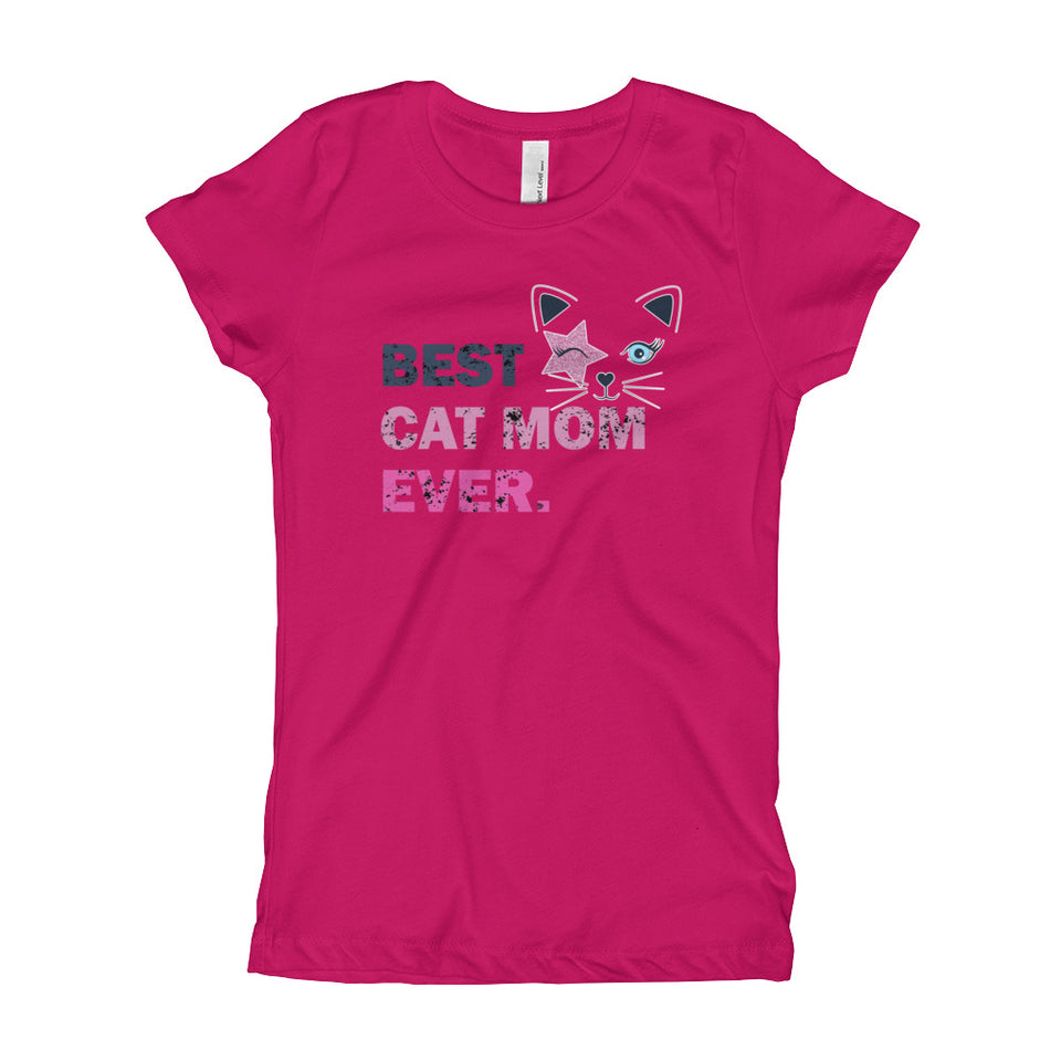 Best Cat Mom Ever Girl's T-Shirt