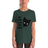 Eat Sleep Warrior Cats Repeat Short Sleeve T-Shirt