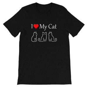 I Love My Cat Short-Sleeve Unisex T-Shirt