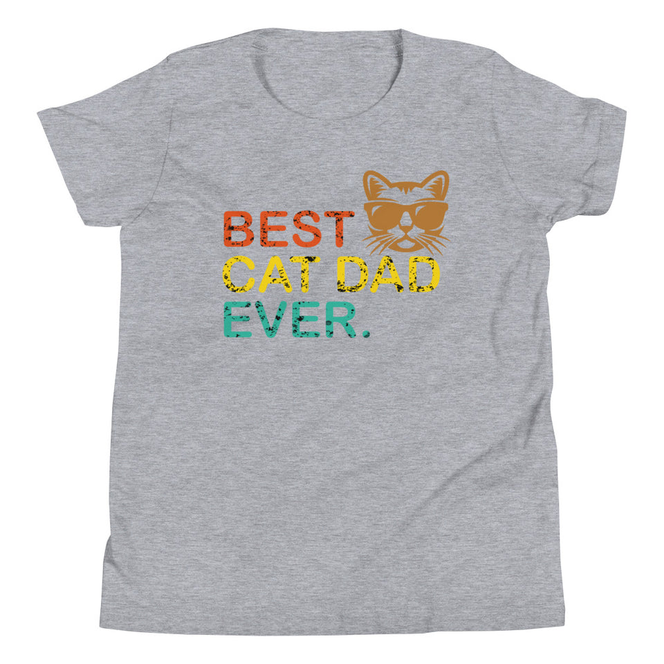 Best Cat Dad Ever Youth Short Sleeve T-Shirt