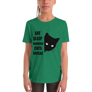 Eat Sleep Warrior Cats Repeat Short Sleeve T-Shirt