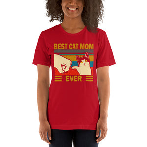 Vintage Best Cat Mom Ever Funny Unisex T-Shirt