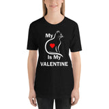 My Cat Is My Valentine Kitten Heart lover Valentines Day Unisex T-Shirt