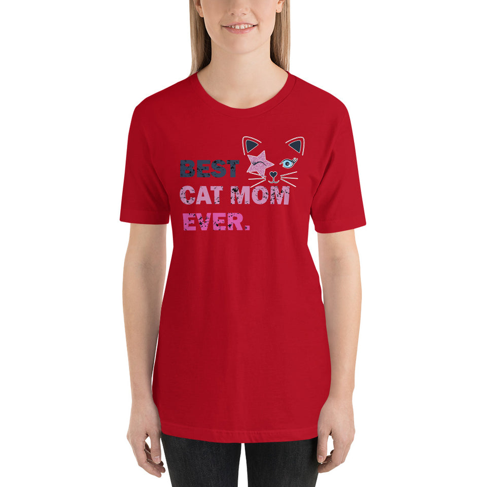 Best Cat Mom Ever Funny Cats Unisex T-Shirt