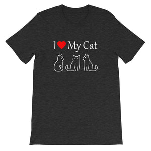 I Love My Cat Short-Sleeve Unisex T-Shirt