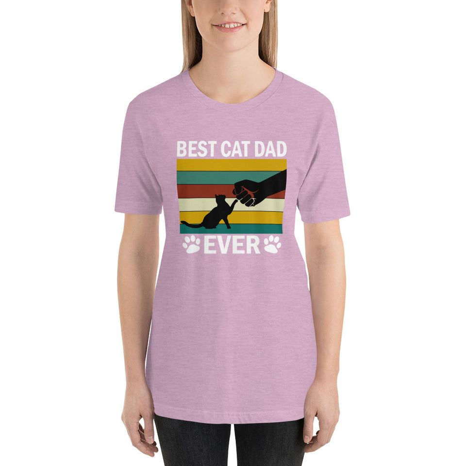 Vintage Best Cat Dad Ever Unisex T-Shirt