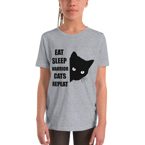 Eat Sleep Warrior Cats Repeat Short Sleeve T-Shirt