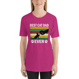 Vintage Best Cat Dad Ever Unisex T-Shirt