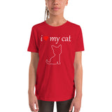 I Love My Cat Youth Short Sleeve T-Shirt