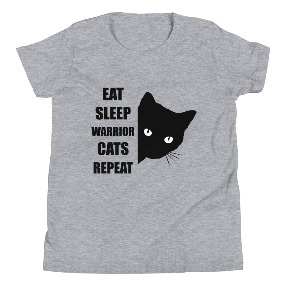 Eat Sleep Warrior Cats Repeat Short Sleeve T-Shirt