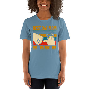 Vintage Best Cat Mom Ever Funny Unisex T-Shirt