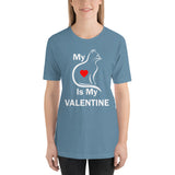 My Cat Is My Valentine Kitten Heart lover Valentines Day Unisex T-Shirt