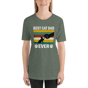 Vintage Best Cat Dad Ever Unisex T-Shirt