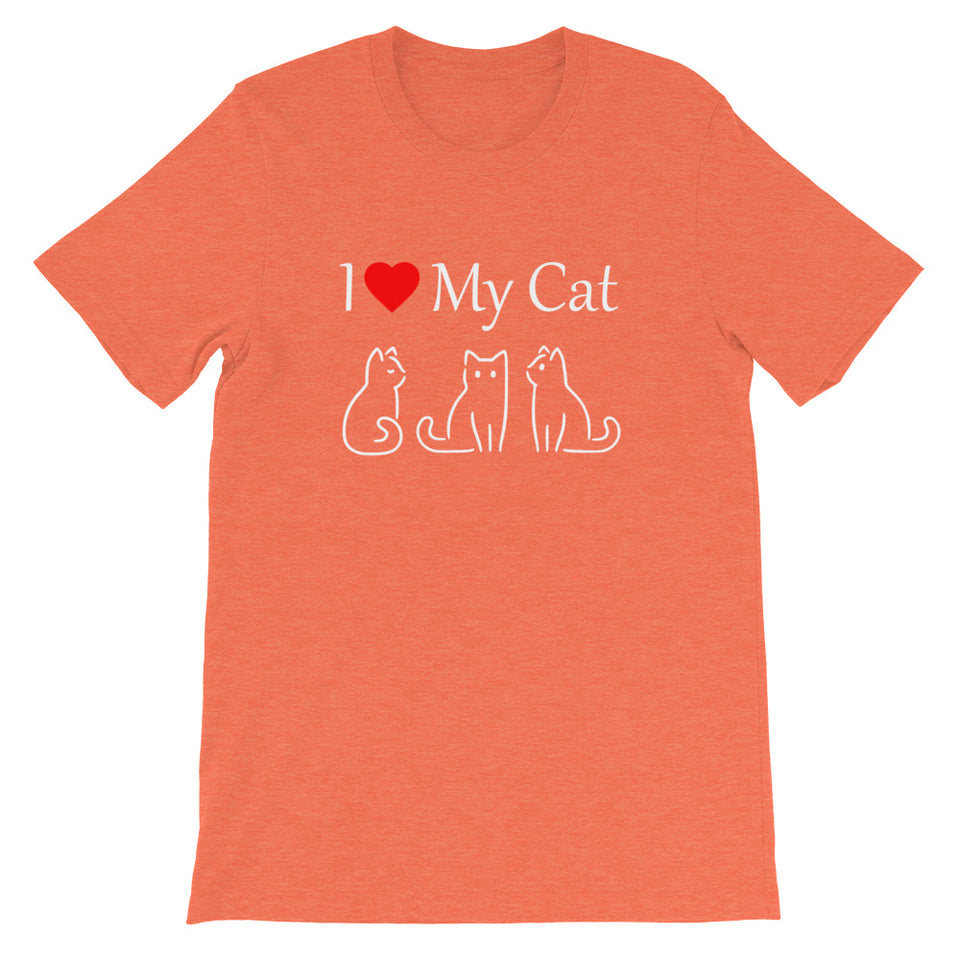 I Love My Cat Short-Sleeve Unisex T-Shirt