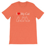 I Love My Cat Short-Sleeve Unisex T-Shirt