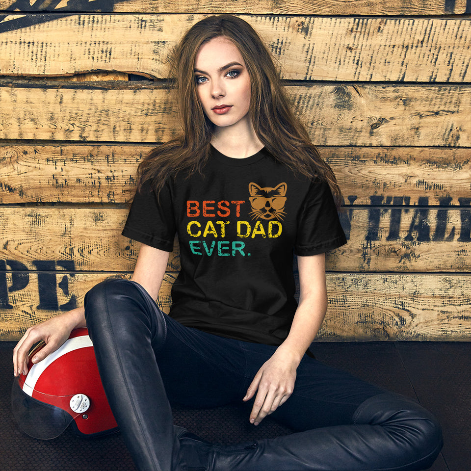 Best Cat Dad Ever Cat Daddy Gift Unisex T-Shirt