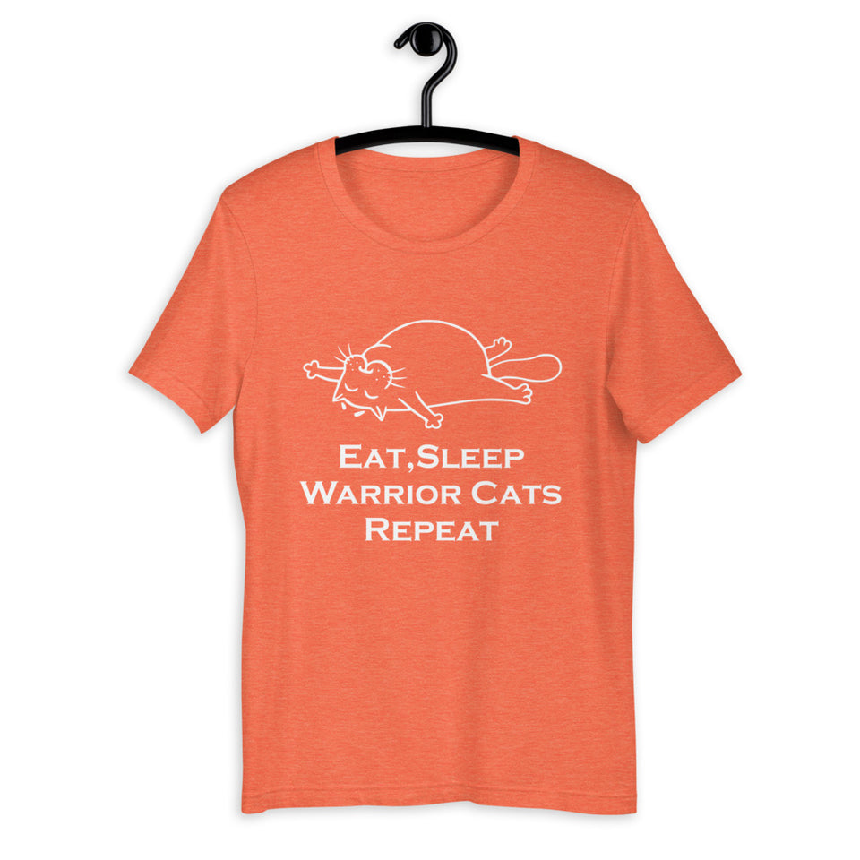 Eat Sleep Warrior Cats Repeat Funny Gift UNISEX T-SHIRT