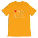 I Love My Cat Short-Sleeve Unisex T-Shirt