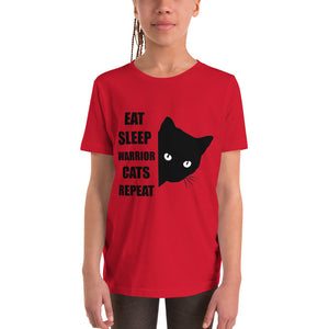 Eat Sleep Warrior Cats Repeat Short Sleeve T-Shirt