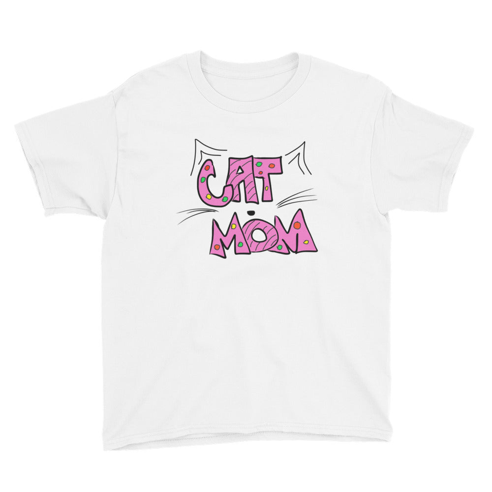 Cat Mom Youth Short Sleeve T-Shirt